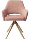 2 x Yanai Rotérbare Spisebordsstole H86 cm polyester - Guld/Pink