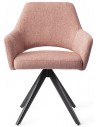 2 x Yanai Rotérbare Spisebordsstole H86 cm polyester - Sort/Pink