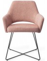 2 x Yanai Spisebordsstole H86 cm polyester - Sort/Pink