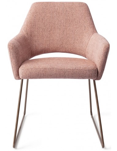 Billede af 2 x Yanai Spisebordsstole H86 cm polyester - Rødguld/Pink