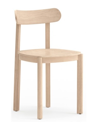 Se 2 x Nara spisebordsstole i mdf finér H74 cm - Lys natur hos Lepong.dk