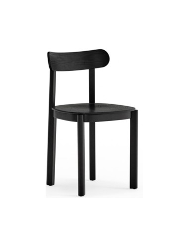 Se 2 x Nara spisebordsstole i mdf finér H74 cm - Sort hos Lepong.dk