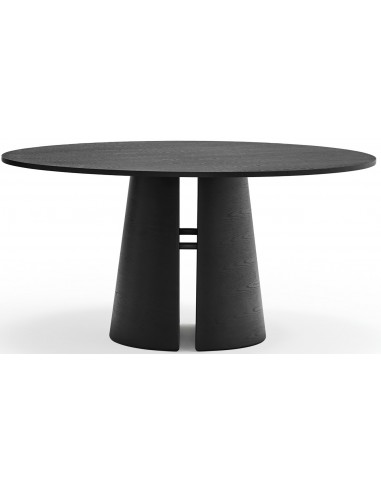 Se Cep rundt spisebord i ask finér Ø157 cm - Sort hos Lepong.dk