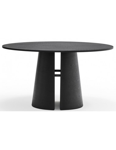 Se Cep rundt spisebord i ask finér Ø137 cm - Sort hos Lepong.dk