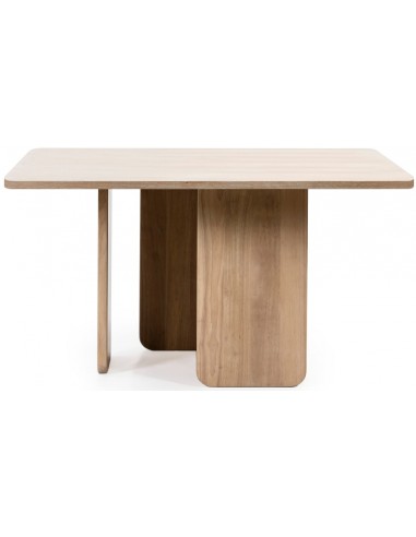 Se Arq spisebord i massiv træ og ask finér 137 x 137 cm - Lys natur hos Lepong.dk