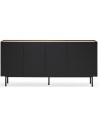 Arista sideboard i metal og mdf finér B165 cm - Sort/Eg