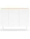 Arista sideboard i metal og mdf finér B110 cm - Hvid/Eg