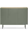 Arista sideboard i metal og mdf finér B110 cm - Grøn/Eg