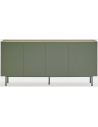 Arista sideboard i metal og mdf finér B165 cm - Grøn/Eg