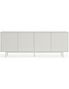 Sierra sideboard i metal og mdf finér B211 cm - Hvid/Hvid