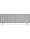 Sierra sideboard i metal og mdf finér B211 cm - Lysegrå/Lysegrå