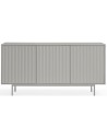 Sierra sideboard i metal og mdf finér B159 cm - Lysegrå/Lysegrå