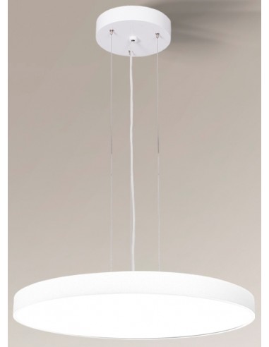 Se Nungo Loftlampe i aluminium og plexiglas Ø80 cm 55 x 0,72W LED - Mat hvid hos Lepong.dk