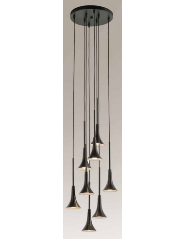 Billede af Kanzaki Loftlampe i aluminium Ø30 cm 8 x 4,5W LED - Sort