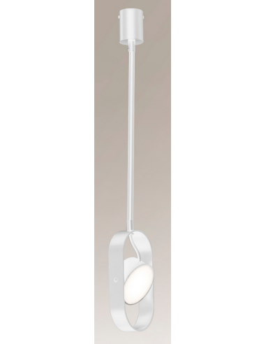 Se Furoku Loftlampe i aluminium H123 cm 1 x 6W LED - Hvid hos Lepong.dk