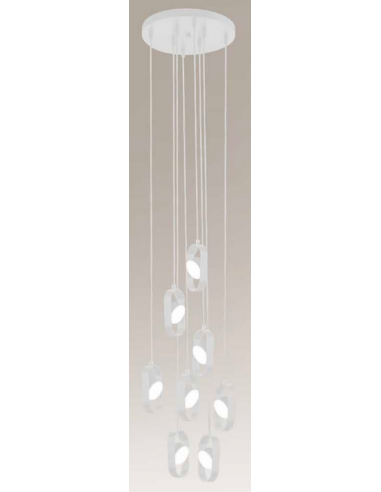 Se Furoku Loftlampe i aluminium Ø30 cm 8 x 6W LED - Hvid hos Lepong.dk