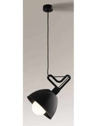 Billede af Gobo Loftlampe i aluminium H180 cm 1 x E27 - Sort