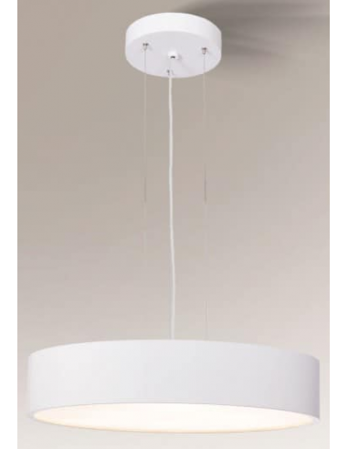 Se Bungo Loftlampe i aluminium og plexiglas Ø80 cm 9 x E27 - Hvid hos Lepong.dk