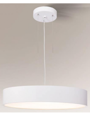 Se Bungo Loftlampe i aluminium og plexiglas Ø100 cm 12 x E27 - Hvid hos Lepong.dk