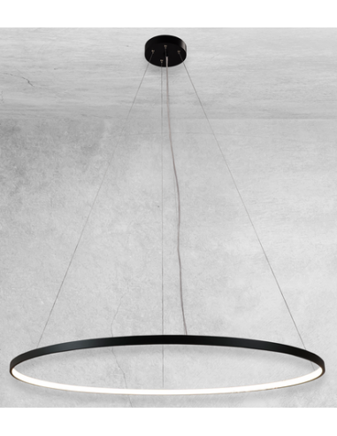 Billede af Agari Loftlampe i aluminium og plexiglas Ø57 cm 1 x 38W LED - Sort
