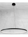 Agari Loftlampe i aluminium og plexiglas Ø57 cm 1 x 38W LED - Sort
