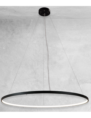 Billede af Agari Loftlampe i aluminium og plexiglas Ø87 cm 1 x 51W LED - Sort