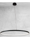Agari Loftlampe i aluminium og plexiglas Ø87 cm 1 x 51W LED - Sort