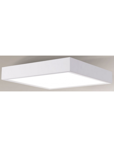 Se Nomi Plafond i aluminium og plexiglas 42 x 42 cm 32 x 0,72W LED - Hvid/Hvid hos Lepong.dk