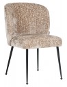 Fallon spisebordsstol i polyester H84 cm - Sort/Sandbrun