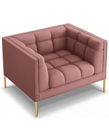 Se Karoo lænestol i polyester B100 cm - Guld/Pink hos Lepong.dk