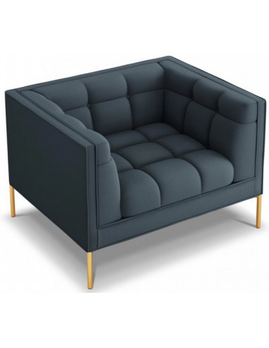 Karoo lænestol i polyester B100 cm - Guld/Blå