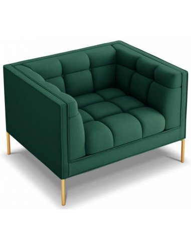 Se Karoo lænestol i polyester B100 cm - Guld/Grøn hos Lepong.dk