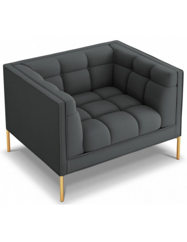 Billede af Karoo lænestol i polyester B100 cm - Guld/Mørkegrå