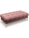 Mamaia puf til sofa i velour 133 x 62 cm - Guld/Pink