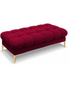 Mamaia puf til sofa i velour 133 x 62 cm - Guld/Rød