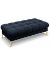 Mamaia puf til sofa i velour 133 x 62 cm - Guld/Mørkeblå