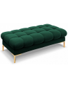 Mamaia puf til sofa i velour 133 x 62 cm - Guld/Flaskegrøn