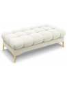Mamaia puf til sofa i velour 133 x 62 cm - Guld/Lys beige