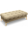 Mamaia puf til sofa i velour 133 x 62 cm - Guld/Beige
