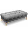 Mamaia puf til sofa i velour 133 x 62 cm - Guld/Lysegrå