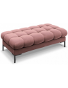 Mamaia puf til sofa i velour 133 x 62 cm - Sort/Pink