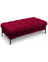 Mamaia puf til sofa i velour 133 x 62 cm - Sort/Rød