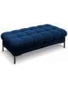 Mamaia puf til sofa i velour 133 x 62 cm - Sort/Blå