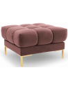 Mamaia puf til sofa i velour 60 x 60 cm - Guld/Pink