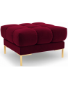 Mamaia puf til sofa i velour 60 x 60 cm - Guld/Rød