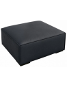 Agawa puf til sofa i læder 100 x 100 cm - Blå