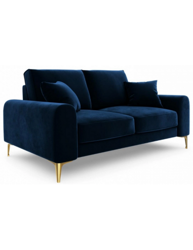 Larnite 2-personers sofa i velour B172 cm – Guld/Blå