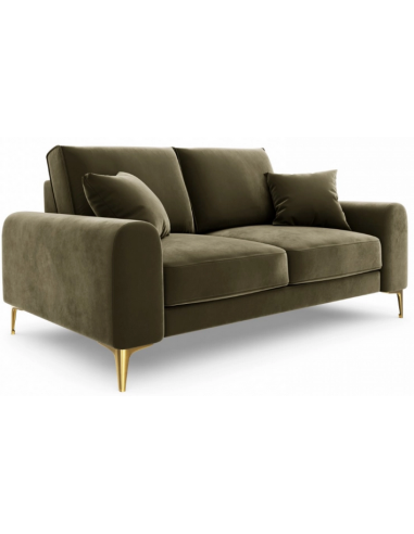 Larnite 2-personers sofa i velour B172 cm – Guld/Grøn