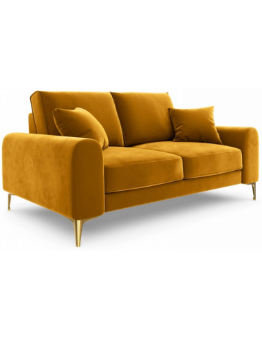 Larnite 2-personers sofa i velour B172 cm – Guld/Gul