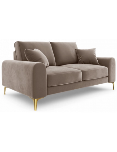 Larnite 2-personers sofa i velour B172 cm – Guld/Cappucino